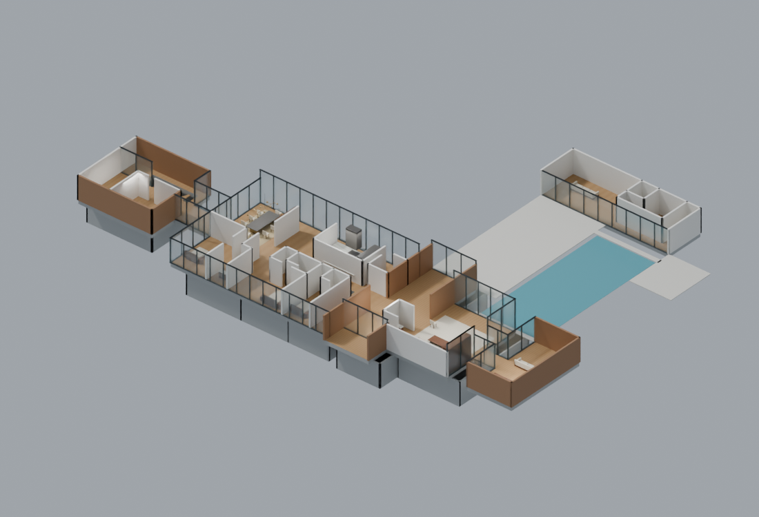 Furnished cutaway study of Old Orchard
